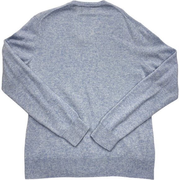 Black Brown 1826 Cashmere Sweater Men's Medium Blue Long Sleeve V-Neck - Picture 6 of 6